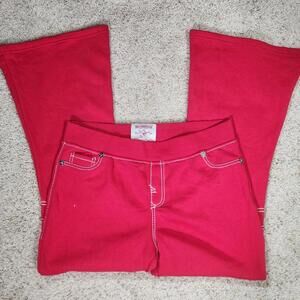 NEW True Religion Pull-On Flare Jeans Red Anniversary XL